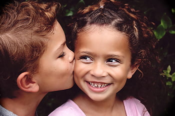 siblings, kiss, brother Sister, children, kids, girl, boy, brother, sister, childhood, family