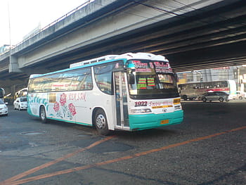 Mersan, Sneeuwwitje, Aircusbus, daewoo, BH115E, Cubao, edsa, Filippijnen, Stadsoperatie, K -bus, bus