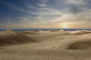 krajina, písečné duny, poušť, písek, Kanárské ostrovy, maspalomas, Španělsko, prázdnin, Příroda, teplo, relaxovat