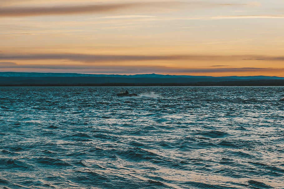 morze, zachód słońca, horyzont, ocean, pejzaż morski, zmierzch, niebo, skyscape, poświata, otwarta woda, otwarte morze