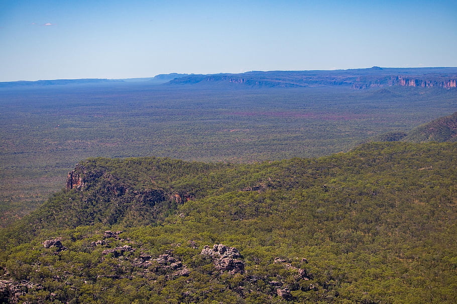 mountains, bush, forest, kakadu, landscape, nature, australia, northern, mountain