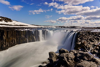 vodopád, Island, tok, krajina, Příroda, mystický, nálada, selfoss