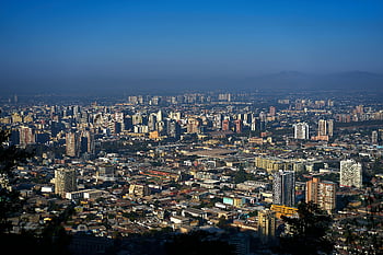 Santiago, Chile, panoramic view, modern architecture, urban landscape, concrete buildings, top view, cityscape, skyscrapers, urban planning, modern city