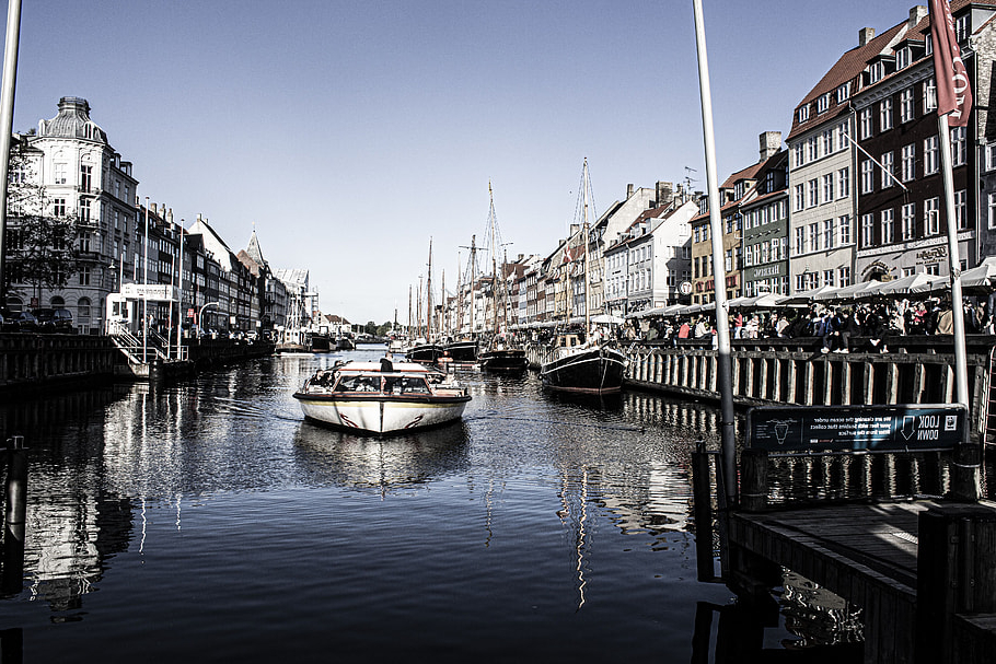 nyhavn, Kodaň, Dánsko, danmark, kanál, cestovat