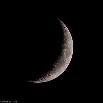 ワックスがけ三日月、 月、 19パーセントフル、 生後4日、 251223マイル、 150 600mm、 60DA、 2014年、 夜空、 天体、 月相