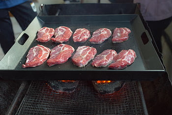 et, domuz, yemek pişirme, Barbekü, ızgara, Parti