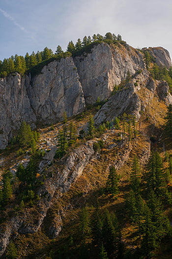 disparo de avión no tripulado, montaña, peja, Kosovo, montaña rocosa, Pinos, vista impresionante, paisaje natural, paisaje al aire libre, fotografía aérea, montaña boscosa
