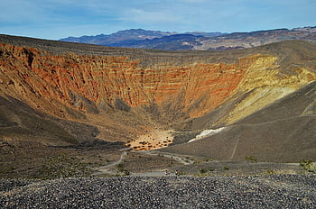 cratere ubehebe, cratere, cratere del vulcano, paesaggio, natura, montagna, Stati Uniti d'America, all'aperto, geologia, Death Valley np, viaggio