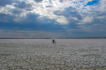 solná pánev, přistát, turistů, lidé, sůl, krajina, venkov, Příroda, slané jezero, larnaca, Kypr