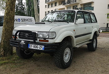 toyota, auto terenowe, 1996, v8, 4.2 d, 168 HP, chalon sur saone, biały suv, poza drogą, pojazd, Francja