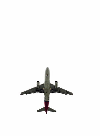 Gray and Red Airliner, commercial airplane, silhouette, minimalistic sky, modern air travel, aircraft, plane, aviation, flight, transportation, travel