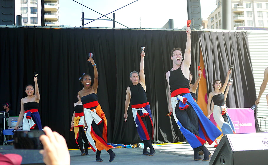 Japan Festival, Yosakoi, dance, performance, stage, costume, group, summer, outdoor, people, smile
