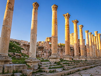 สวยมาก, Jerash, คอลัมน์, โรมัน, โบราณ, วัฒนธรรม, เรื่องราว, ประวัติศาสตร์, ซากปรักหักพัง, หิน, จอร์แดน