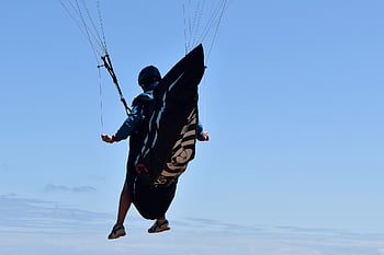 parapendio, Bozzolo di parapendio, aereo, volo, volare, andare in barca, volò, meteorologia, Tempo del vento, cielo blu, mare blu