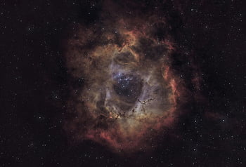 rozeta mlhovina, černá a hnědá galaxie, vesmír, hvězd, prostor, Kosmická ilustrace, mlhovina, astronomický, nebeský, Galaxy Art, hvězdné pole