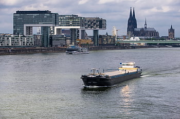 Rhein, dom, Kranhäuser, Rheinauhafen, Schiff, fließen, Kirche, Brücke, Besichtigung, Wahrzeichen, Gebäude
