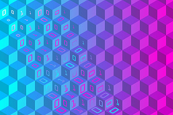 Suuri data, binaarikoodi, tausta, värikäs tausta, design, digitaalinen, geometrinen, graafinen, polygoneja