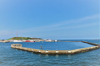 Wellenbrecher, Helgoland, Deutschland, Nordsee, Meer, Ozean, Natur, Landschaft, Insel Nordsee, Hafenmotive