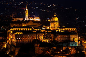 castle, church, night, nightlife, city, budapest, hungary, nightlight, lifeinthecity