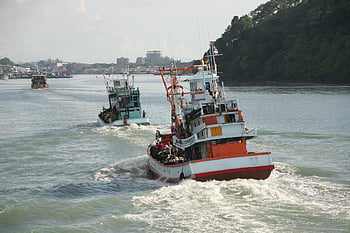 boats, travel, sea, tugboats, bay, ocean, island, nature, tourism, phuket, thailand