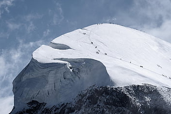 Breithorn, ledovec, summitu, turistické nadšenci, série 4000, sníh, hora, Alpy, Příroda, valais, švýcarsko