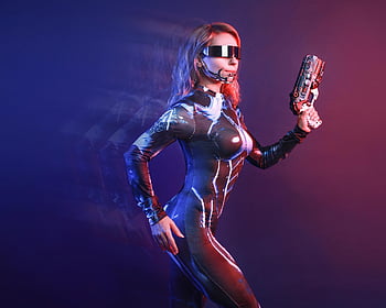 woman, cyborg, android, weapons, cyberpunk, warrior, soldier, fantastic, fantasy, robot, artificial Intelligence