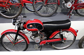Clua, Gorrión-II, 1957, motocykl, Červené, vinobraní, dvoutaktní, 48cc, zadní zavěšení, Sportovní design, barcelona