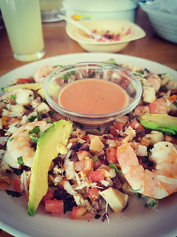 salad, ceviche, food, delicious, sea