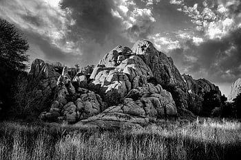 rocce, natura, massi, affioramento, Arizona, paesaggio, montagna, bianco e nero