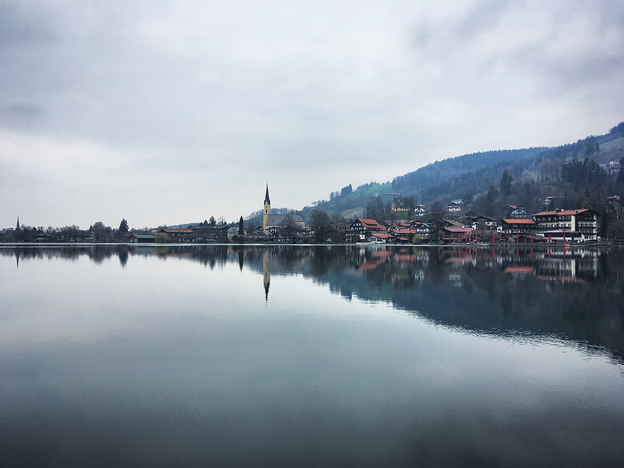 pobřežní, vesnice, krajina, voda, Příroda, venku, životní prostředí, nebe, scénický, přírodní, uklidnit