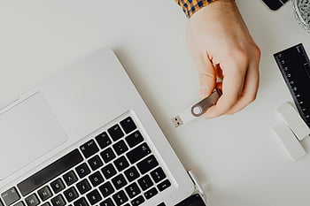 connecting flash memory, laptop, hand inserting USB drive, modern tech connection, USB drive, laptop connection, flash memory, USB stick, electronic connection, technology concept, data transfer