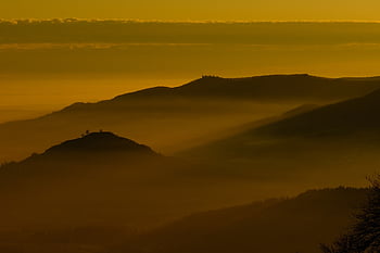 sunset, swabian Alb, albrand, nature, landscape, autumn Mood, autumn Landscape, night Eaves, teck, castle Teck, limburg