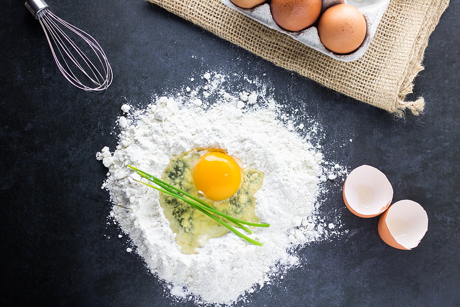 baking, egg, ingredients, cooking, kitchen, food, nutrition, healthy, home, indoors, flat lay