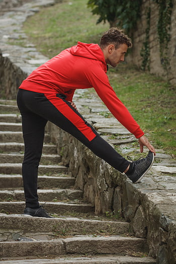 stretching, øvelser, fitness, løber, person, mand, udøver, sund og rask, livsstil, vitalitet, wellness