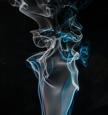Blauwe en witte rook, digitaal behang, Samenvatting Visual, rook wervelingen, donkere achtergrond, Creatieve projecten, blauwe rook, witte rook, abstracte rook, Rook Ontwerp