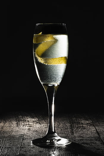 šampaňské, koktejl, francouzský 75, citrón, gin, m, alkohol, večírek, víno, koktejly, napít se