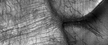 Mars, Russell kráter, Gullies, duna, nasa, MRO, výšce, geologie, krajina, prostor, astronomie