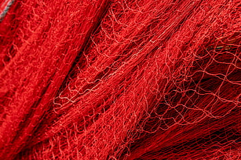 red net, close-up shot, vibrant red, fishing net, texture, pattern, close-up view, red fishing net, net texture, net pattern, red mesh