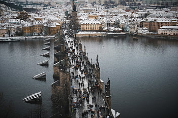 Praha, dav, město, řeka, Evropa, Česká republika, turista, cestovat, voda, hlavní město, cestovní ruch