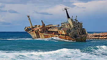 boat, wreck, shipwreck, nature, abandoned, maritime, sea, ocean, pegeia, old, metal