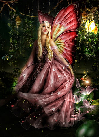 víla, žena, fantazie, pohádka, dívka, předvečer Všech svatých, zasněný, magický, snový