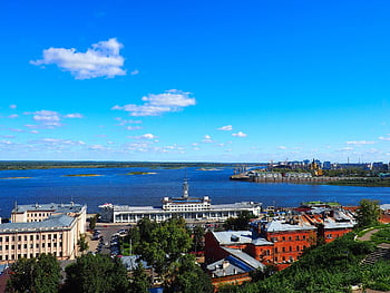 nizhny novgorod, architektura, budov, Dějiny, šipka, řeka, oka, volga, Procházka, Střelka