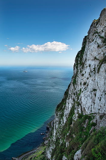 rock de gibraltar, promontório, mar, panorama, natureza, oceano, Gibraltar