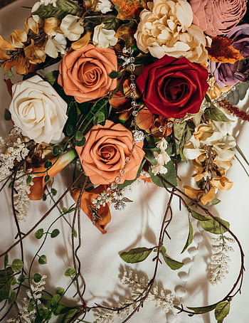 flower arrangement, multicolored roses, white background, detailed floral, decorative flowers, rose bouquet, floral design, floral art, flower decoration, floral composition, rose arrangement