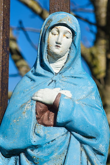 Maria, ibu, Allah, Madonna, Kekristenan, iman, Kristen, patung, berdoa, Marienfigur