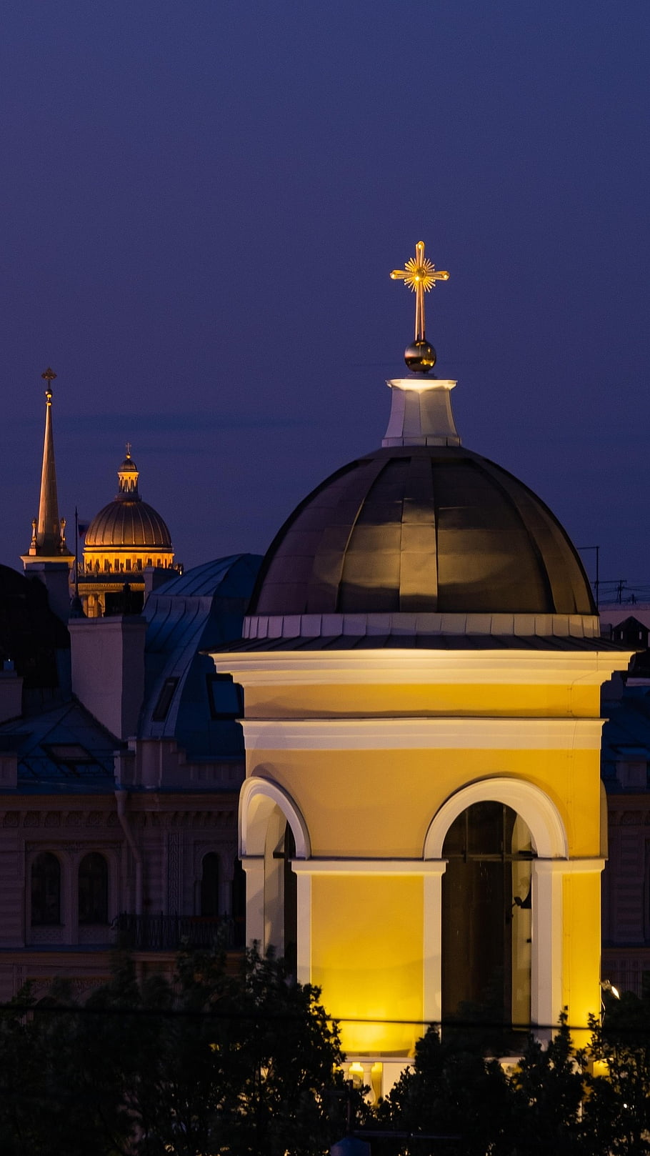 night, church, st Petersburg, russia, christianity, god, city