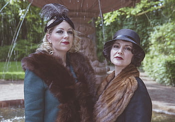 ženy, gatsby, móda, styl, vinobraní, retro, film, kino, portrét