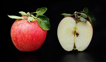 apple, fruit, food, fresh, nutritious, disc, vein, half Apple, cut Across, core Housing, apple Case