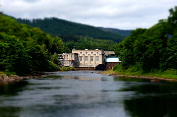 hydroelectric power station, river, lush forest, scenic view, power station, river front, forest view, hydroelectric dam, natural landscape, water power, greenery