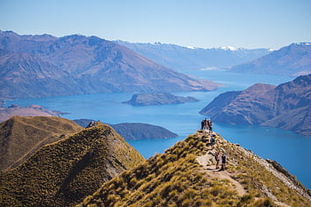 κορυφή roys, wanaka, λίμνη, βουνά, τουρίστες, πεζοπόρους, πεζοπορία, κορυφή, αλπικός, Νέα Ζηλανδία, νότιο νησί